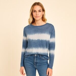 Malloy Blue & Tan Gradient Lightweight Sweater – Size M